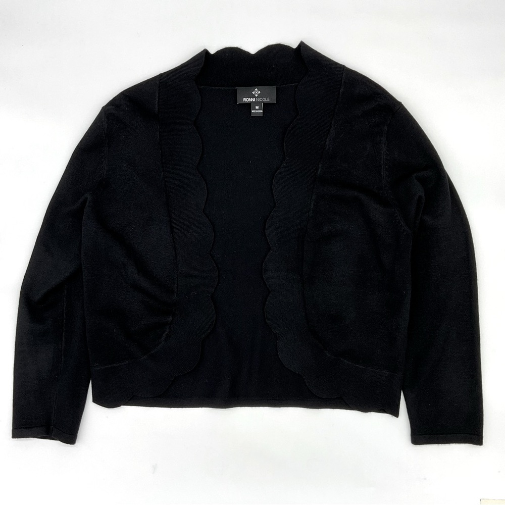 Ronni Nicole Black Shrug Bolero, Medium - Picture 3 of 6
